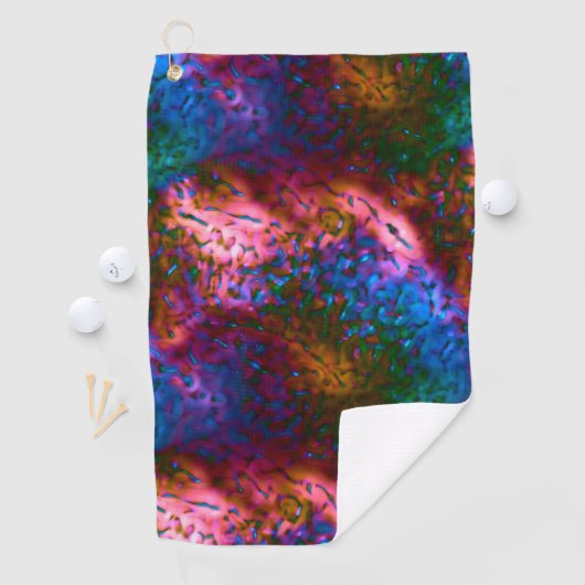 Blauer, verchromte Schuppen auf Lachs Golfhandtuch (Insitu)