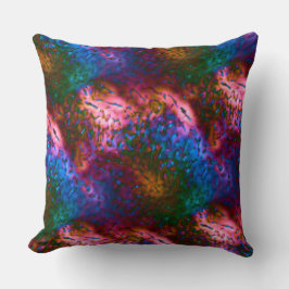 Blauer, verchromte Schuppen auf Lachs Kissen