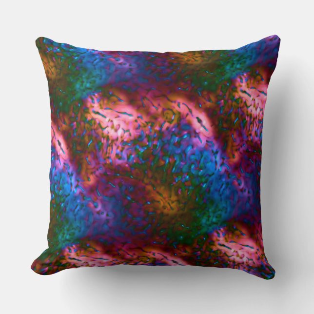 Blauer, verchromte Schuppen auf Lachs Kissen (Vorderseite)