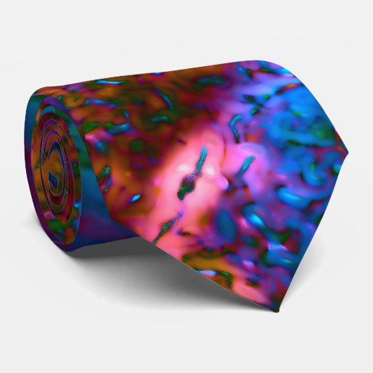 Blauer, verchromte Schuppen auf Lachs Krawatte (Gerollt)