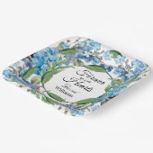 Blauer Vergiss mich nicht Blume Beerdigung Pappteller (Gewinkelt)