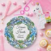 Blauer Vergiss mich nicht Blume Beerdigung Pappteller (Party)