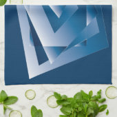 blauer Verlauf 1 Geschirrtuch (Gefaltet)