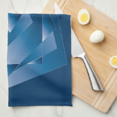 blauer Verlauf 1 Geschirrtuch (Viertel Falte)