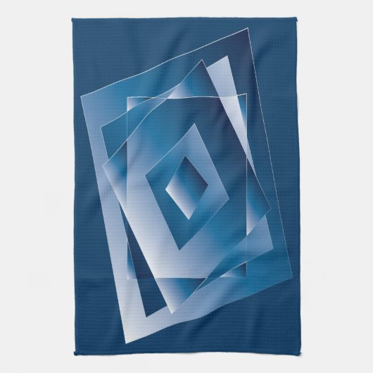 blauer Verlauf 1 Geschirrtuch (Vertikal)