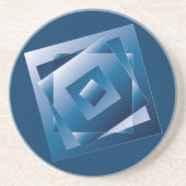 blauer Verlauf 1 Getränkeuntersetzer (Vorne)