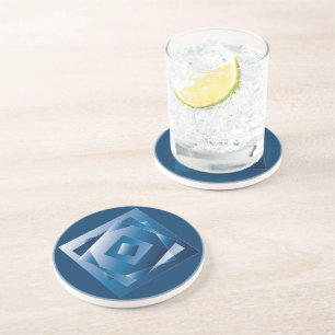 blauer Verlauf 1 Getränkeuntersetzer