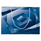 blauer Verlauf 1 Große Geschenktüte (Rückseite)