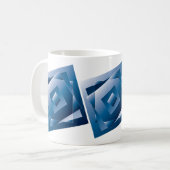 blauer Verlauf 1 Kaffeetasse (Vorderseite Links)
