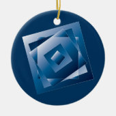 blauer Verlauf 1 Keramik Ornament (Vorne)