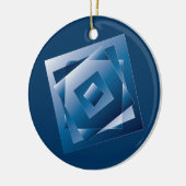 blauer Verlauf 1 Keramik Ornament (Links)