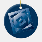 blauer Verlauf 1 Keramik Ornament (Hinten)