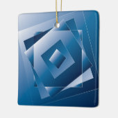 blauer Verlauf 1 Keramikornament (Links)