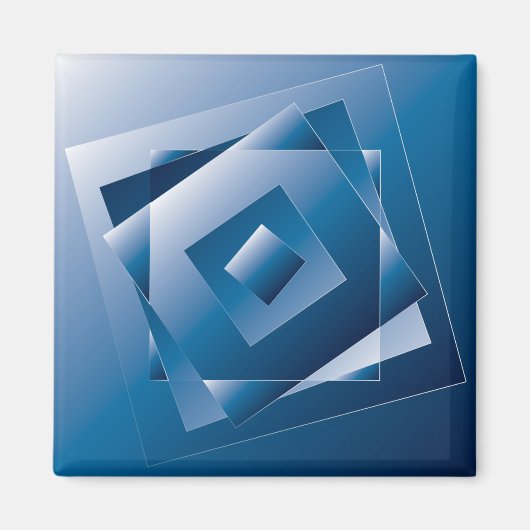 blauer Verlauf 1 Magnet (Vorne)