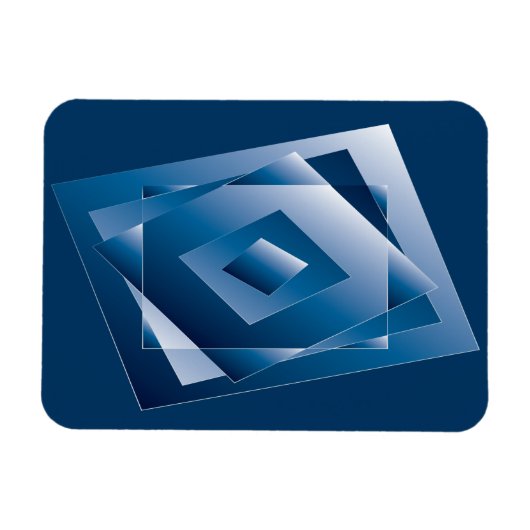 blauer Verlauf 1 Magnet (Horizontal)