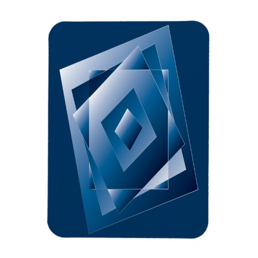 blauer Verlauf 1 Magnet (Vertikal)