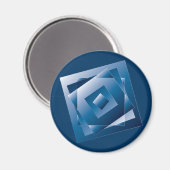 blauer Verlauf 1 Magnet (Vorderseite/Rückseite)