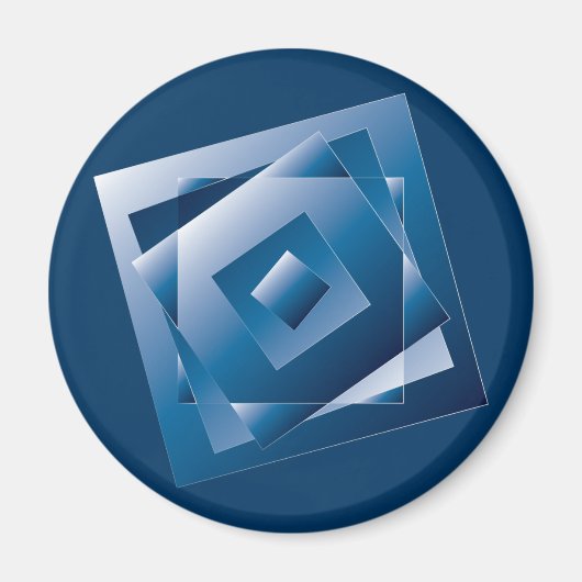 blauer Verlauf 1 Magnet (Vorne)