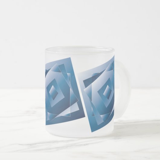 blauer Verlauf 1 Mattglastasse (VorderseiteRechts)