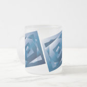 blauer Verlauf 1 Mattglastasse (Vorderseite Links)