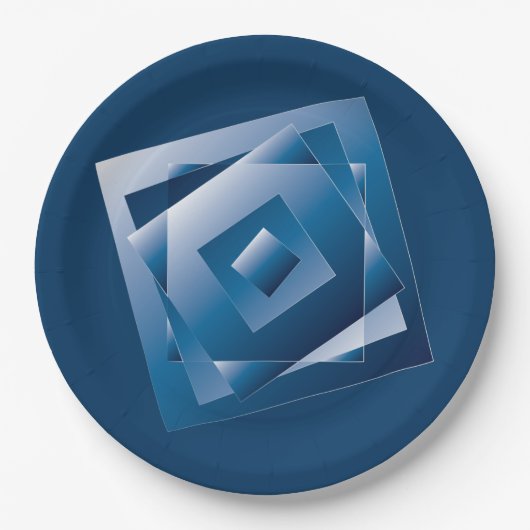blauer Verlauf 1 Pappteller (Vorderseite)