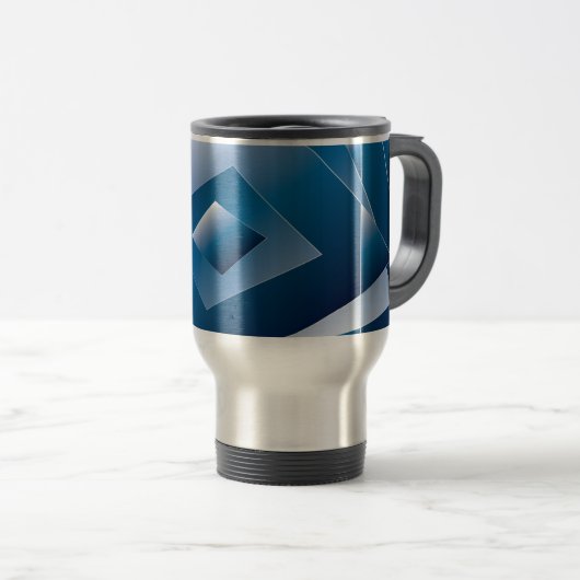 blauer Verlauf 1 Reisebecher (VorderseiteRechts)