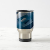 blauer Verlauf 1 Reisebecher (Mittel)