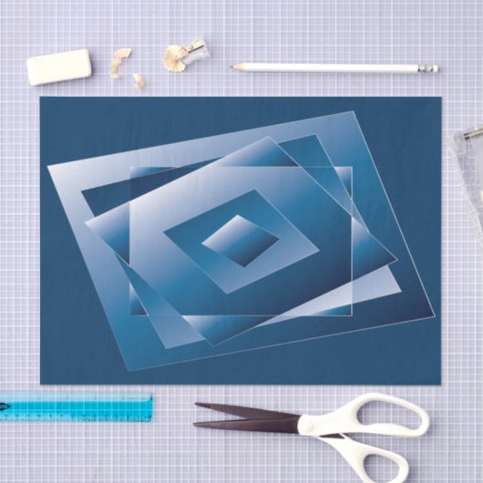 blauer Verlauf 1 Seidenpapier (Handwerk)