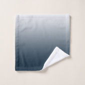 Blauer Verlauf Badhandtuch Set (Waschlappen)
