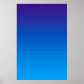 Blauer Verlauf | Horizontale Linien | Streifen | Poster (Vorne)