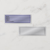 Blauer Verschluss Transparente Visitenkarte (Vorne/Hinten)