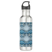 Blauer Verzierter Blumenkohl Flasche Edelstahlflasche (Vorderseite)