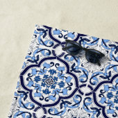 Blauer Verzierter Blütenschwarm Sizilianischer Ti Strandtuch (Beispiel)