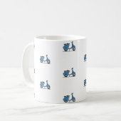 Blauer Vespa Kaffeetasse (Vorderseite Links)