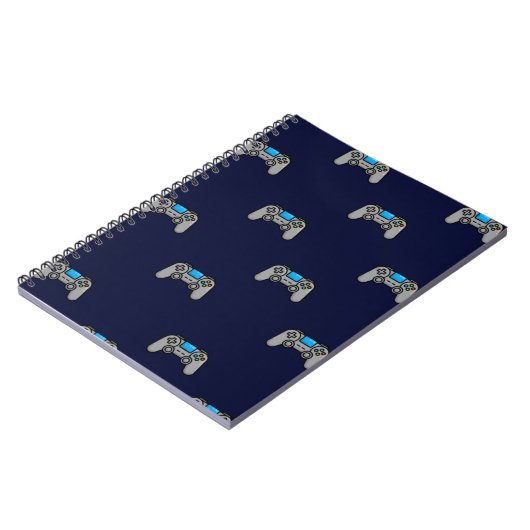 Blauer Videospielplakat Notizblock (Linke Seite)