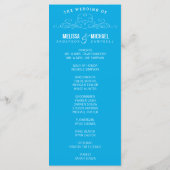 BLAUER VINTAG ELEGANT | WEDDING-PROGRAMM PROGRAMM (Rückseite)