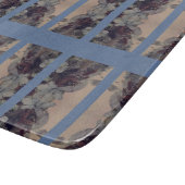 Blauer Vintag Schneidebrett (Ecke)