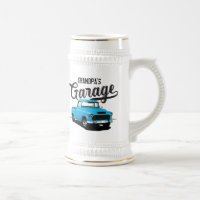 Blauer Vintage-LKW-Bierkrug