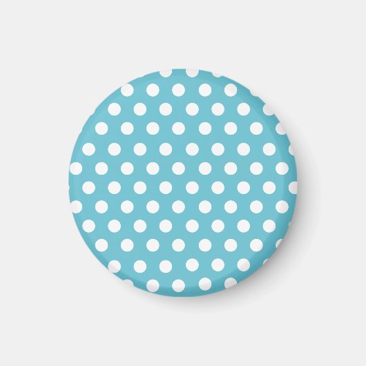 Blauer Vintage Punkte Magnet (Vorne)