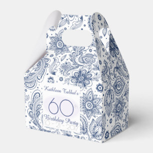Blauer Vintager 60. Geburtstag danken Ihnen, Geschenkschachtel