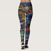 Blauer, Vintager Comicstreifen pics, einzigartig Leggings (Rückseite)