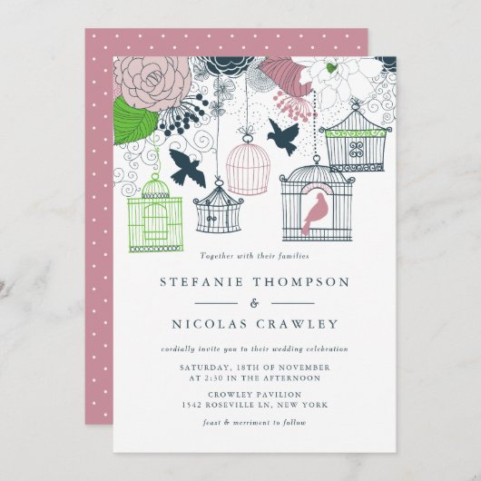 Blauer Vintager Geburtstag Einladung (Vorne/Hinten)