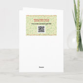 Blauer Vintager Stil Blauer Weihnachten Karte (Rückseite)