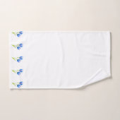 Blauer Violet Tulips Badhandtuch Set (Handtuch)