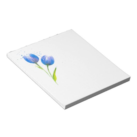 Blauer Violet Tulips Notizblock (angewinkelt)