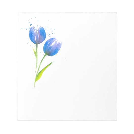 Blauer Violet Tulips Notizblock (Vorderseite)