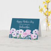 Blauer violette Blumen Godmutter Happy Mother Karte (Gelbe Blume)