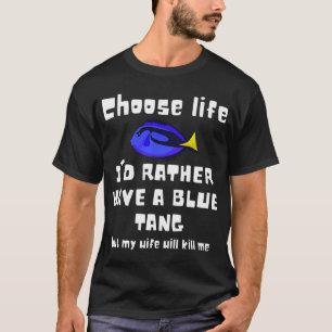 Blauer violetter Kampffisch T-Shirt