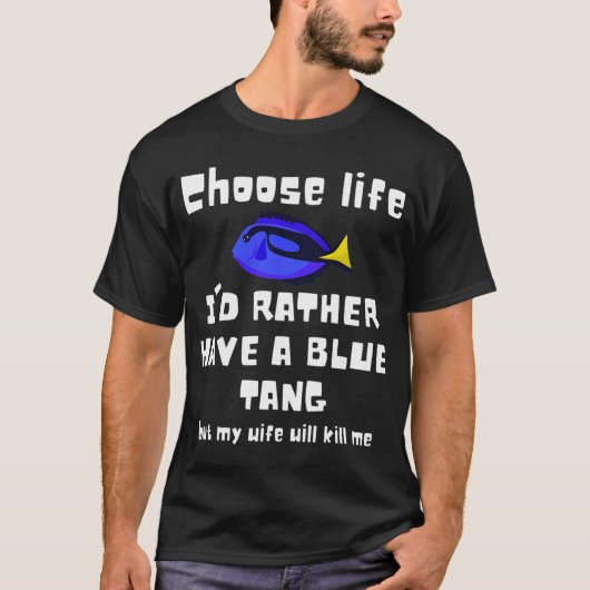 Blauer violetter Kampffisch T-Shirt (Vorderseite)