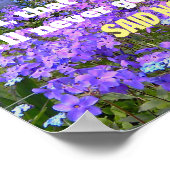 Blauer violetter Phlox-Girl-Statue Vergiss-me-not- Poster (Ecke)